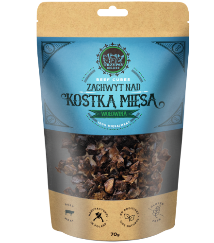 Trzypsy Zachwyt nad kostką mięsa z wołowiny 70g