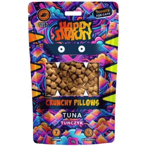 Happy Snacky Crunchy Pillows tuńczyk chrupiące poduszeczki dla kota 50g