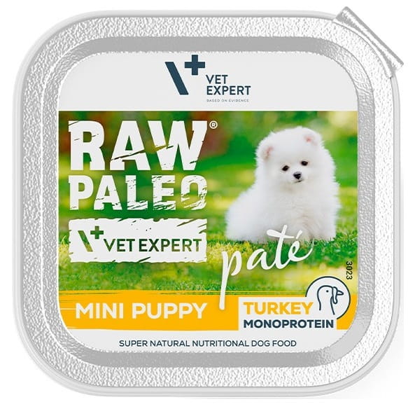 Vet Expert Raw Paleo Mini Puppy indyk monobiałkowa mokra karma dla szczeniąt 150g