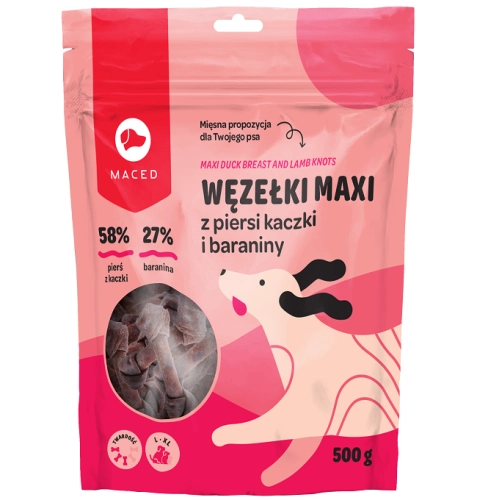 Maced Miękki węzeł Jagnięcina 12,5cm 500g Przysmak