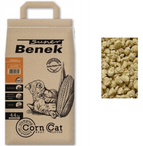 Żwirek kukurydziany dla kota Super Benek Corn Cat Naturalny 7l