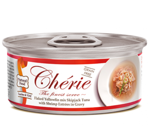 Pettric Cherie Mix tuńczyka z krewetkami w sosie 80g dla kota