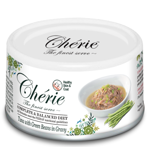 Pettric Cherie Tuńczyk z zieloną fasolą w sosie 80g dla kota