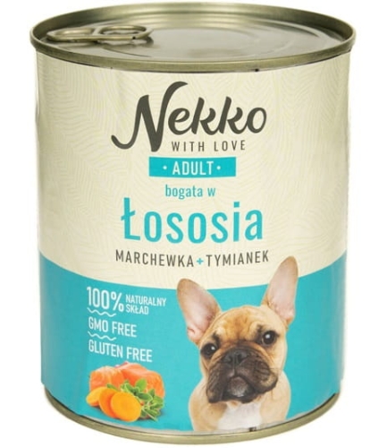 Nekko Mokra karma dla psa Łosoś marchew 800g