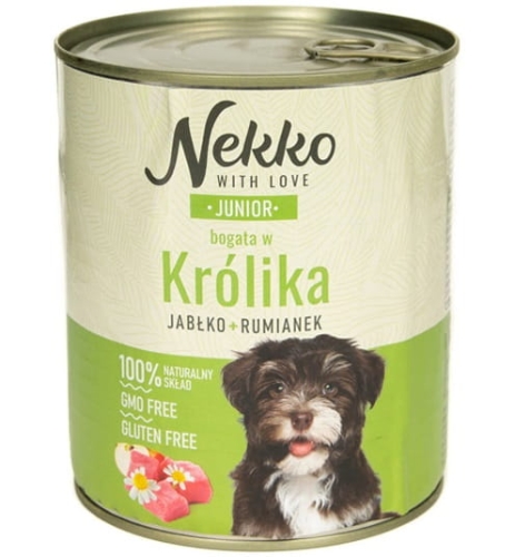 Nekko Junior Królik jabłko rumianek 800g