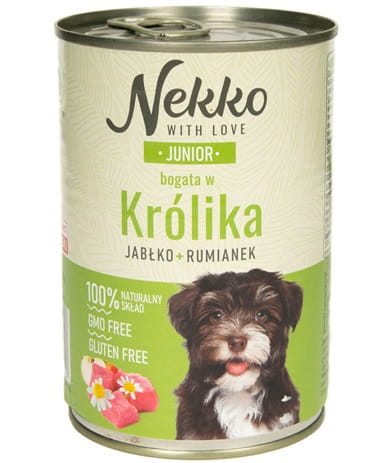 Nekko Junior Królik jabłko rumianek 400g