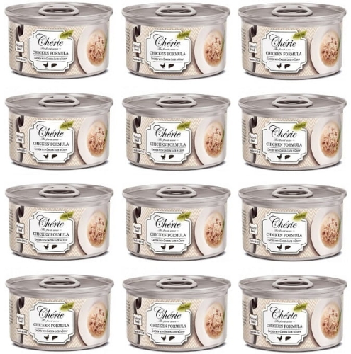 Pettric Cherie Kurczak z wątróbką w sosie 12 x 80g