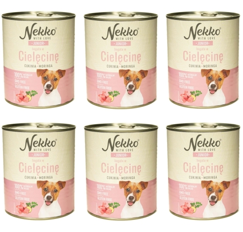 Nekko Junior Cielęcina cukinia moringa 6 x 800g