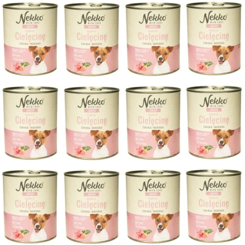 Nekko Junior Cielęcina cukinia moringa 12 x 800g