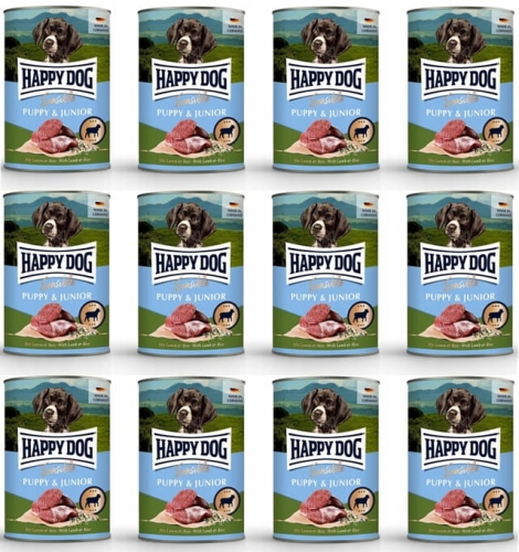 Happy Dog Sensible Puppy & Junior Jagnięcina i Ryż 12 x 400g