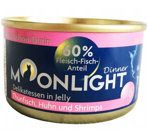 Moonlight Dinner nr 6 Tuńczyk kurczak krewetki 24 x 80g