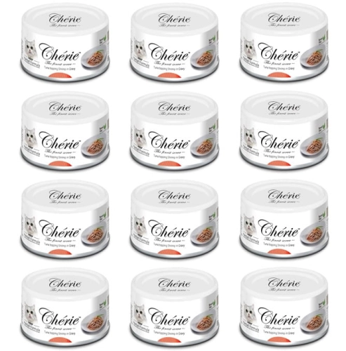 Pettric Cherie Hairball Control Tuńczyk z krewetkami 12 x 80g