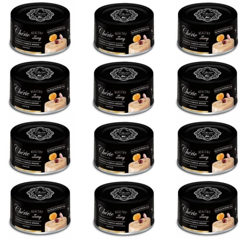 Pettric Cherie Healthy Living Mus z kurczaka i dyni 12 x 80g