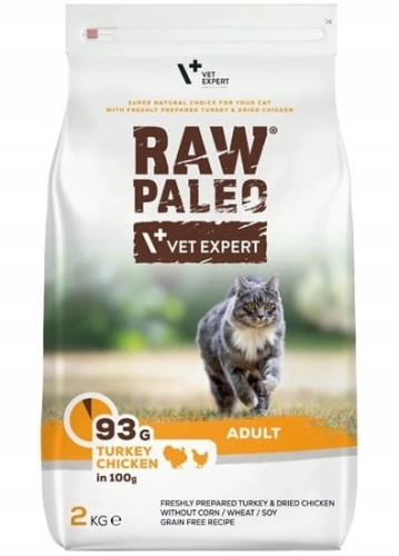 Raw Paleo Adult Cat Indyk Kurczak 2kg