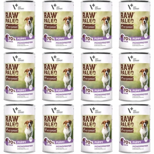 VetExpert Raw Paleo Puppy Duck 12 x 400g