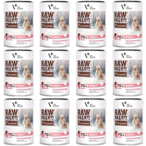 VetExpert Raw Paleo Adult Pork 12 x 400g