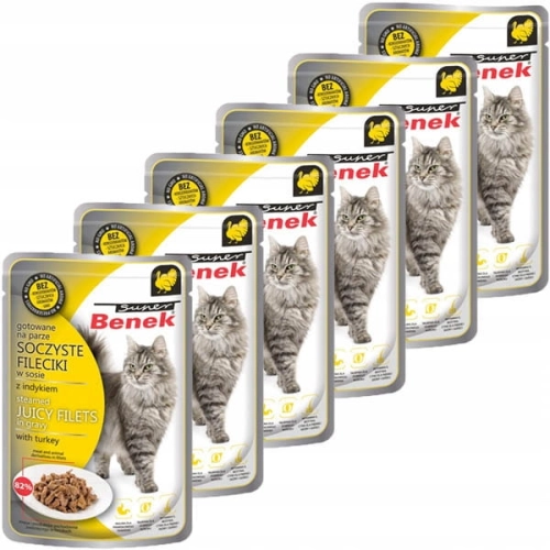 Super Benek Fileciki Indyk w sosie 28 x 85g