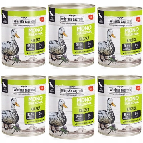 Wiejska Zagroda Monobiałkowa Kaczka 6 x 800g