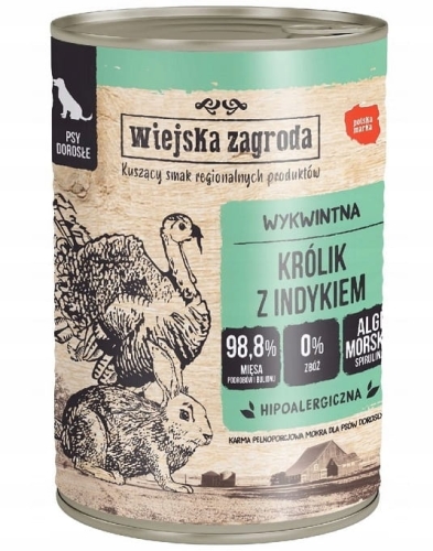 Wiejska Zagroda Królik z indykiem 400g