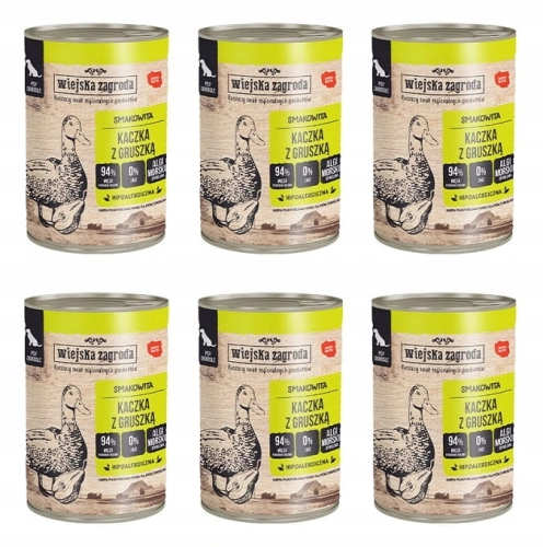 Wiejska Zagroda Kaczka z gruszką 6 x 400g