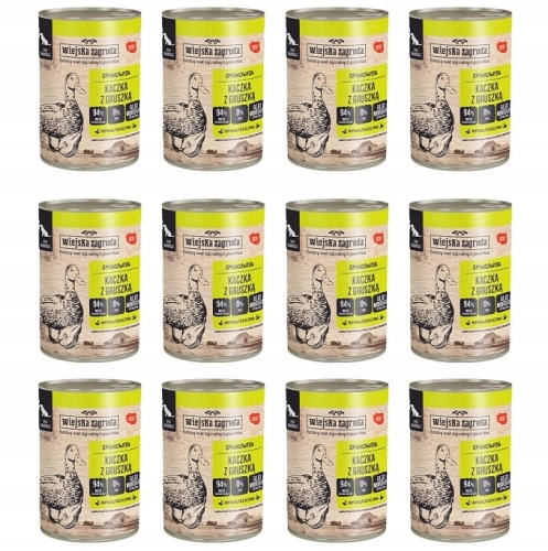 Wiejska Zagroda Kaczka z gruszką 12 x 400g