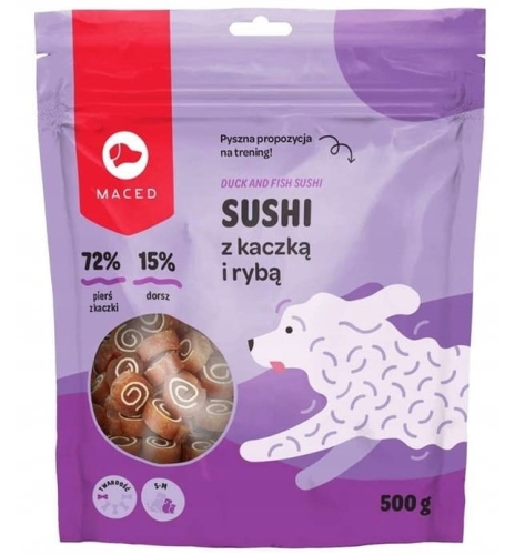 Maced Sushi Kaczka Ryba 500g Przysmak miękki psa