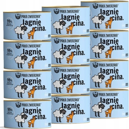 Paka Zwierzaka Kot Mono Jagnięcina 12 x 200g