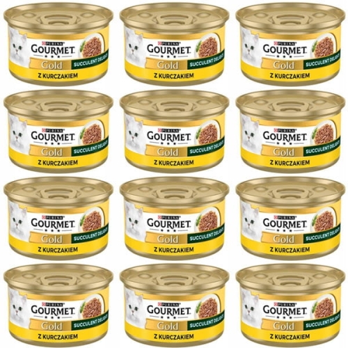 Purina Gourmet Gold Succulent z kurczakiem 12x 85g