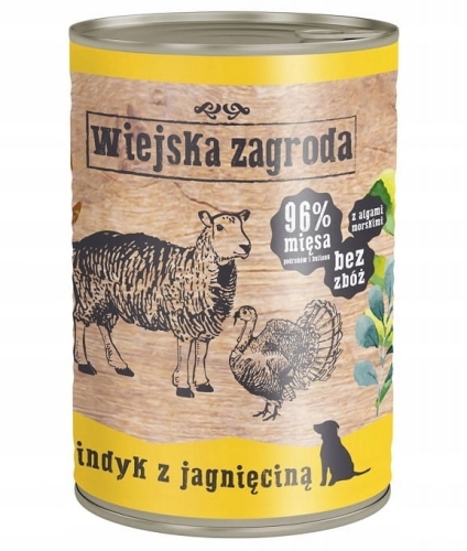 Wiejska Zagroda Indyk z jagnięciną 400g