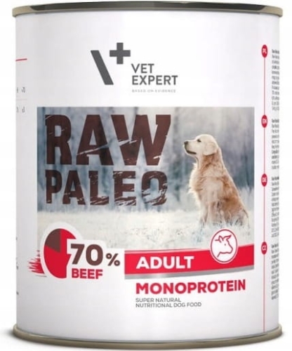 VetExpert Raw Paleo Adult Beef Monoprotein 800g