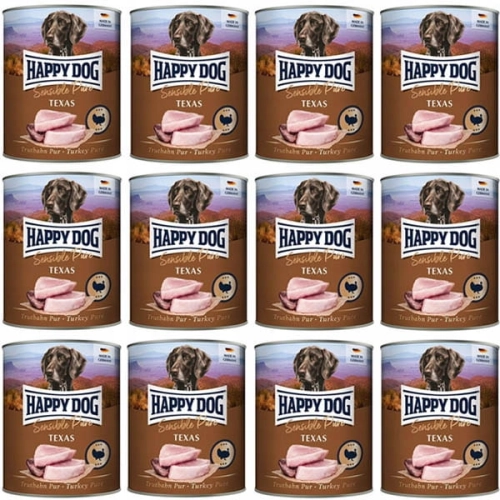 Happy Dog Sensible Pure Texas Indyk 100% 12 x 800g