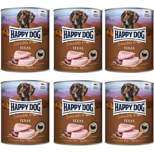 Happy Dog Sensible Pure Texas Indyk 100% 6 x 800g