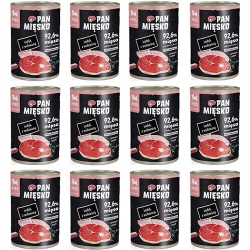 Pan Mięsko Karma mokra dla szczeniąt Indyk z wołowiną 12 x 400g