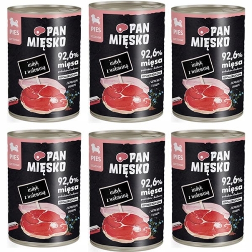 Pan Mięsko Karma mokra dla szczeniąt Indyk z wołowiną 6 x 400g
