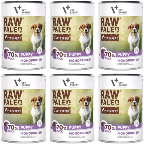 VetExpert Raw Paleo Puppy Monoprotein Duck 6 x 400g
