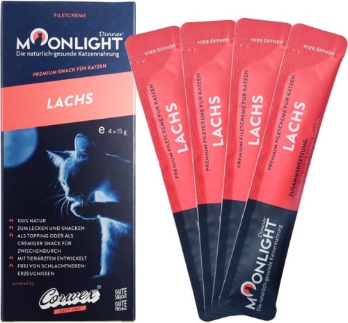 Moonlight Dinner Creme Łosoś dla kota 4x15g