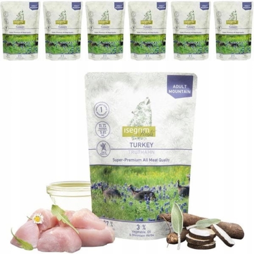 Isegrim Turkey Indyk dla psa 7 x 410g