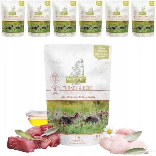 Isegrim Junior Turkey Beef Saszetki 7 x 410g