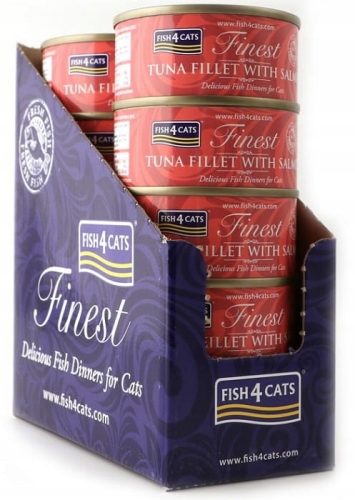 Fish4Cats Filety tuńczyka z łososiem 10 x 70g
