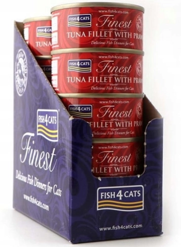 Fish4Cats Filety tuńczyka z krewetkami 10 x 70g