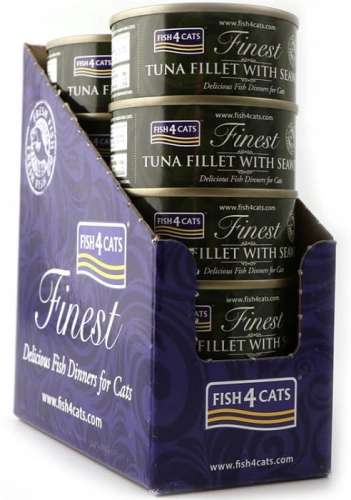 Fish4Cats Filety tuńczyka z algami 10 x 70g