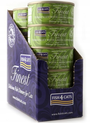 Fish4Cats Filety tuńczyka z omułkiem 10 x 70g