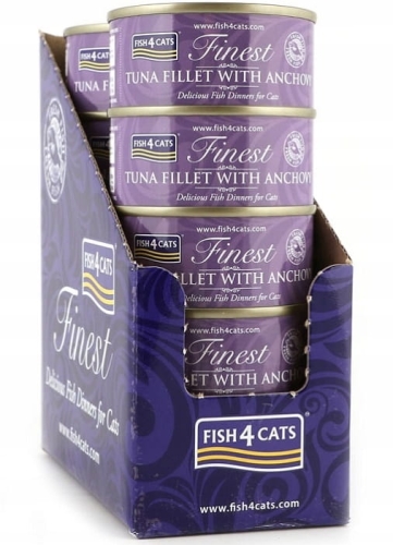 Fish4Cats Filety tuńczyka z anchois 10 x 70g