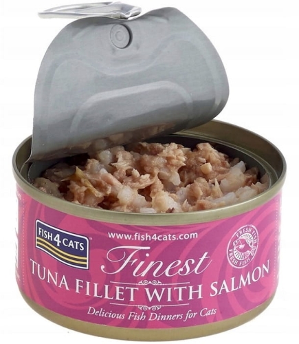 Fish4Cats Filety tuńczyka z łososiem 70g