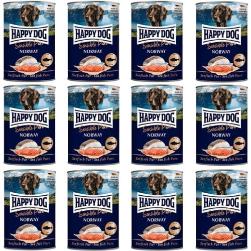 Happy Dog Sensible Pure Norway Ryba 100% 12 x 400g