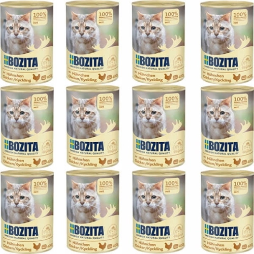 Bozita pasztet z kurczakiem mokra karma dla kota bezzbożowa 12x 400g