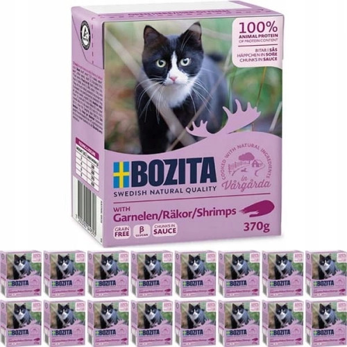 Bozita Feline z krewetkami w sosie 16 x 370g