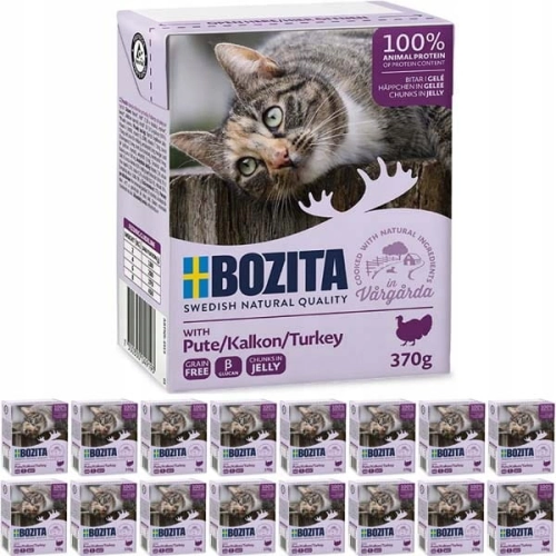 Bozita Feline z indykiem w galaretce 16 x 370g