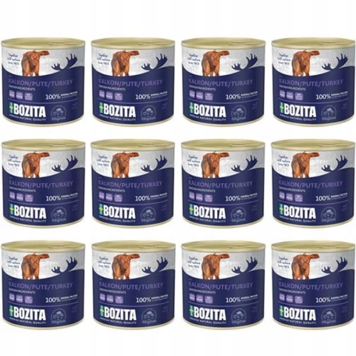 Bozita Pasztet z indykiem 12x625g Bez zbóż
