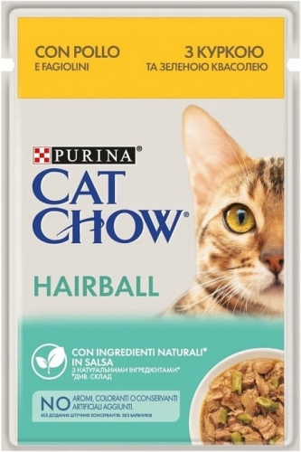 Purina Cat Chow Hairball Kurczak w sosie 85g